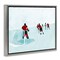 Stupell Industries Hockey Players on Ice Framed Floater Canvas Wall Art Design by Daphne Polselli
